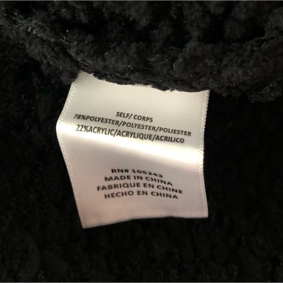 Bobeau Black Boucle Nubby Long Sleeve Mock Neck Sweater size 1X - Picture 11 of 13